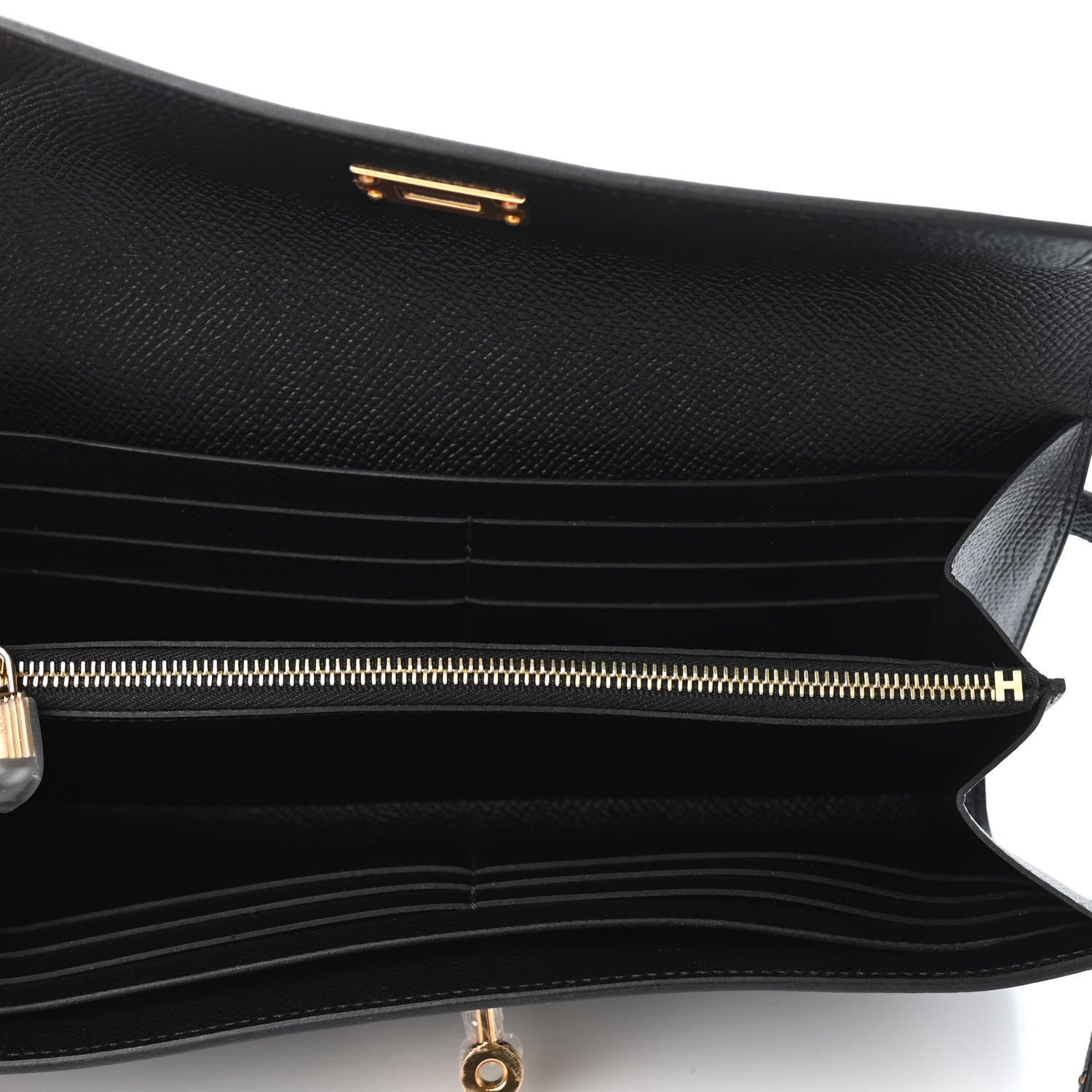 Hermes Epsom Kelly Longue Wallet Black 4 of 4