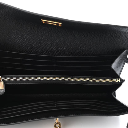 Hermes Epsom Kelly Longue Wallet Black 4 of 4