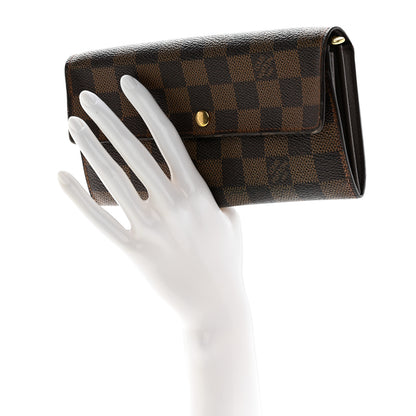Louis Vuitton Damier Ebene Sarah Wallet 2 of 7
