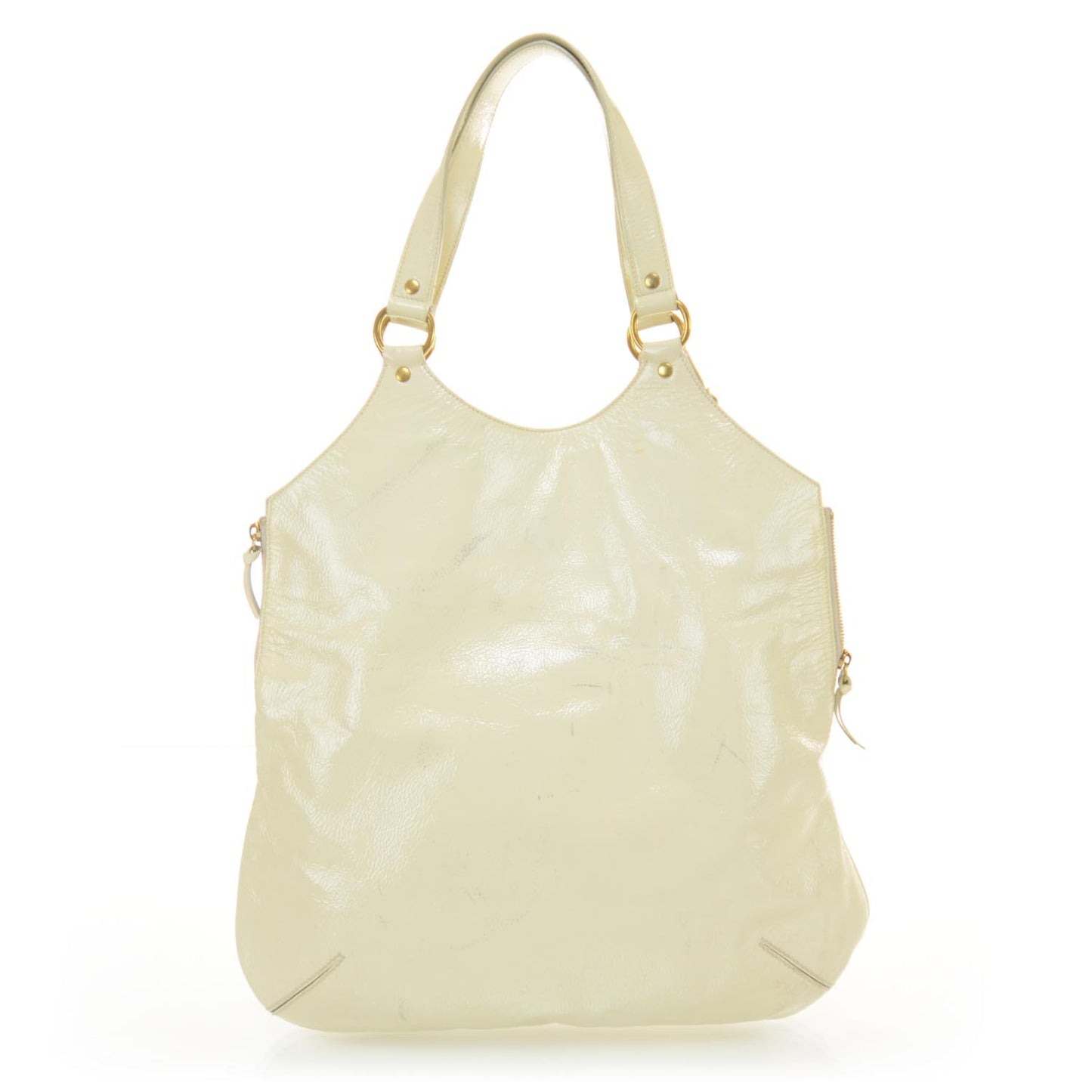 Patent Tribute Tote Ivory
