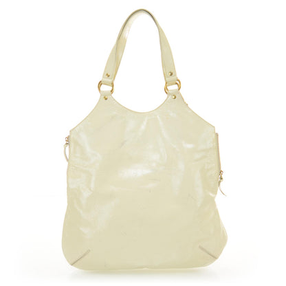 Saint Laurent Patent Tribute Tote Ivory 3 of 9