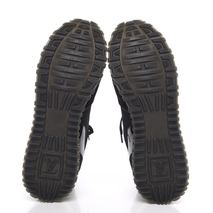 Louis Vuitton Suede Monogram Run Away Sneakers 40 Black 5 of 9
