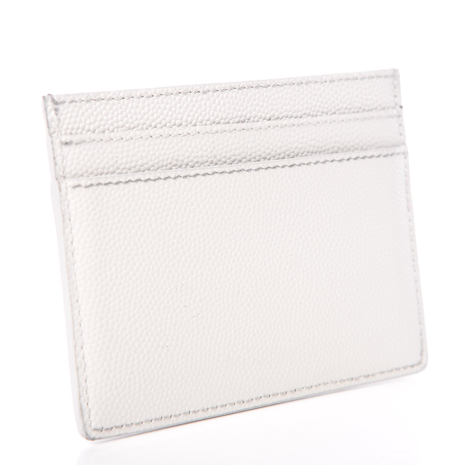 Saint Laurent Grain De Poudre Card Case White 3 of 7