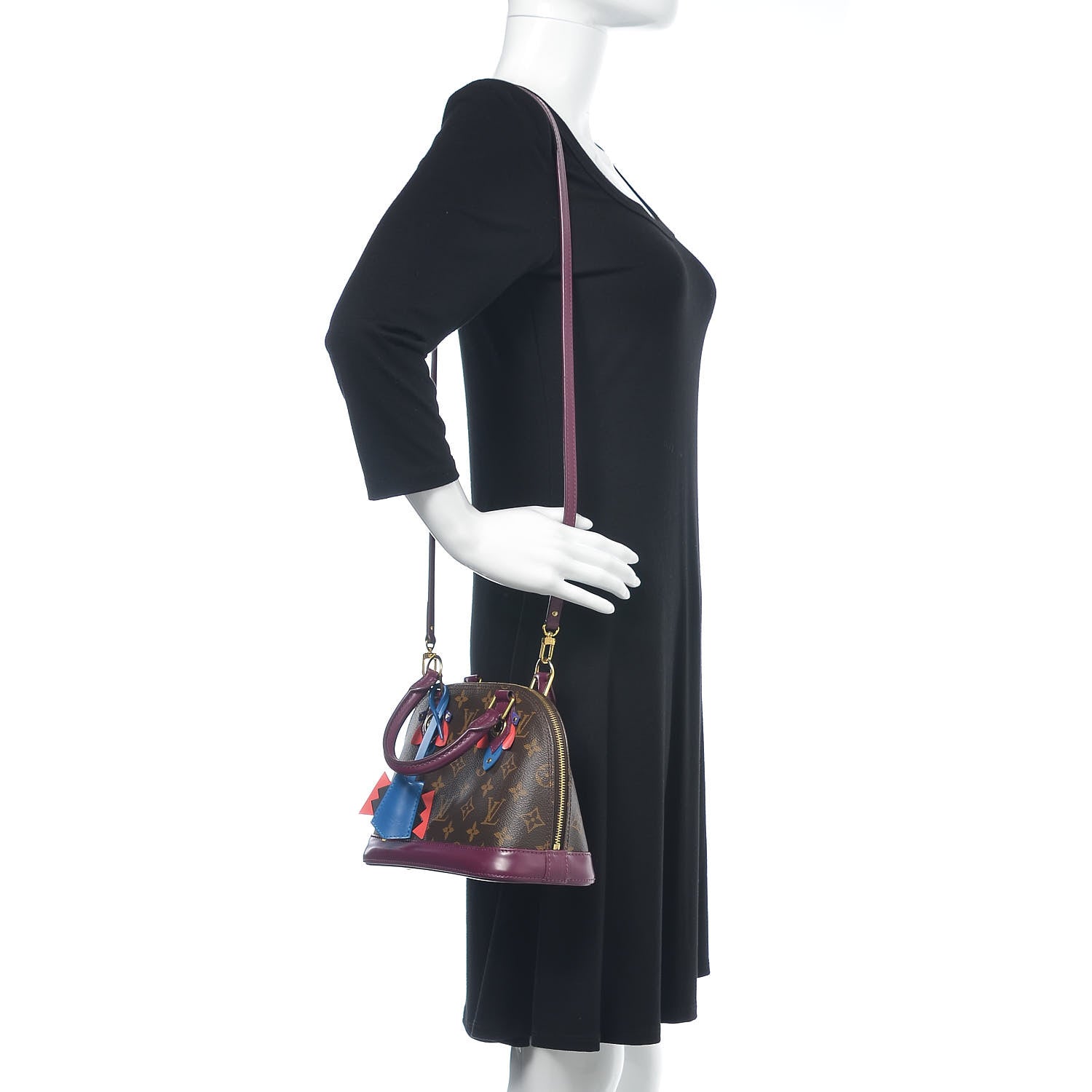 Louis Vuitton Monogram Totem Alma BB Magenta 2 of 10