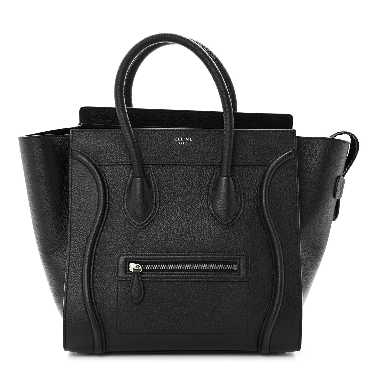 Drummed Calfskin Mini Luggage Black