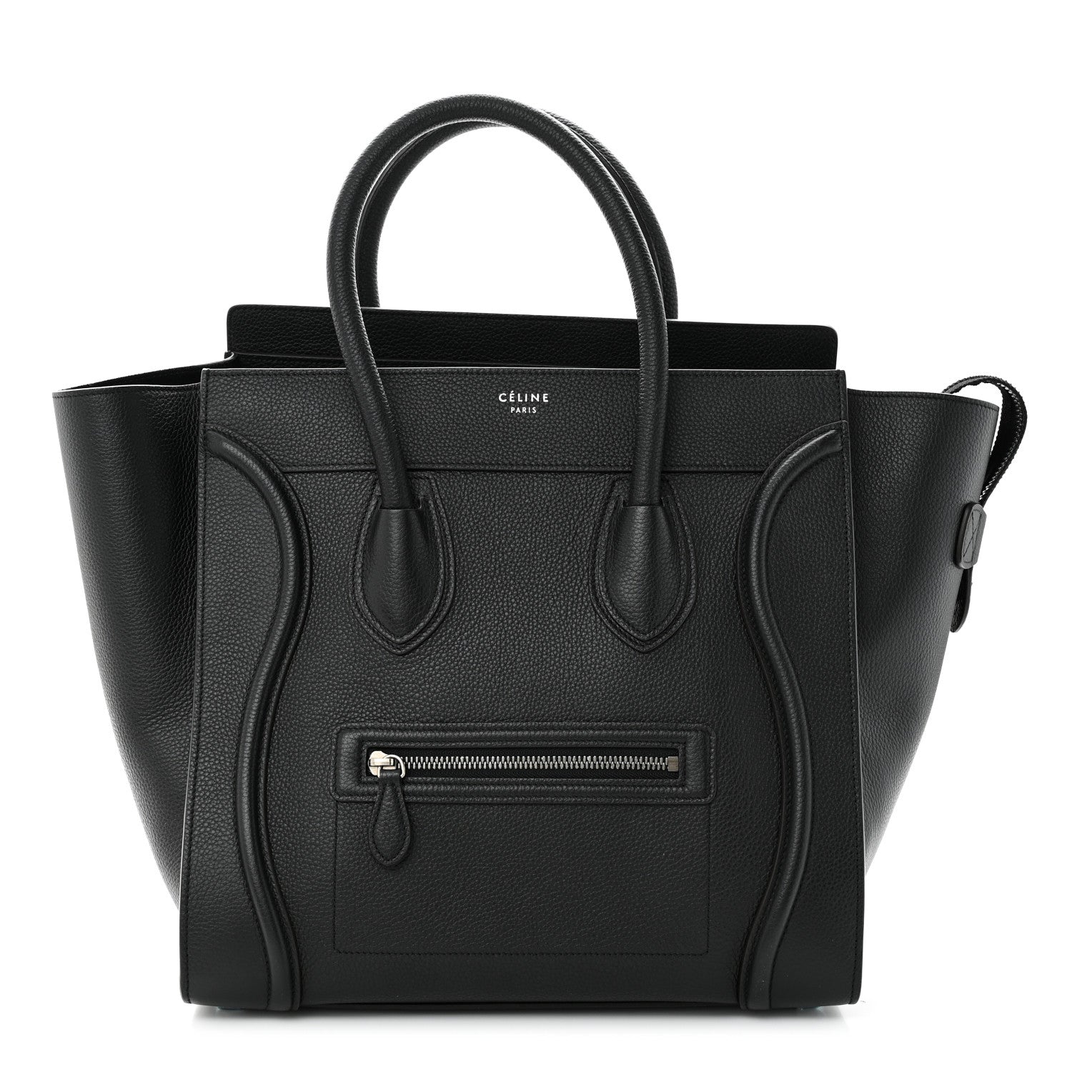 Celine Drummed Calfskin Mini Luggage Black 1 of 10