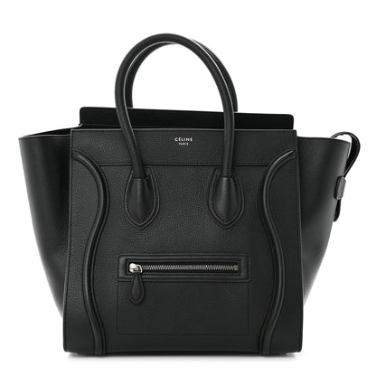 Celine Drummed Calfskin Mini Luggage Black 1 of 10