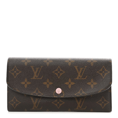 Louis Vuitton Monogram Emilie Wallet Rose Ballerine 1 of 10