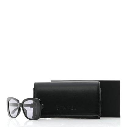 Chanel Acetate Strass Polarized Square Sunglasses 5422-B Black 8 of 8