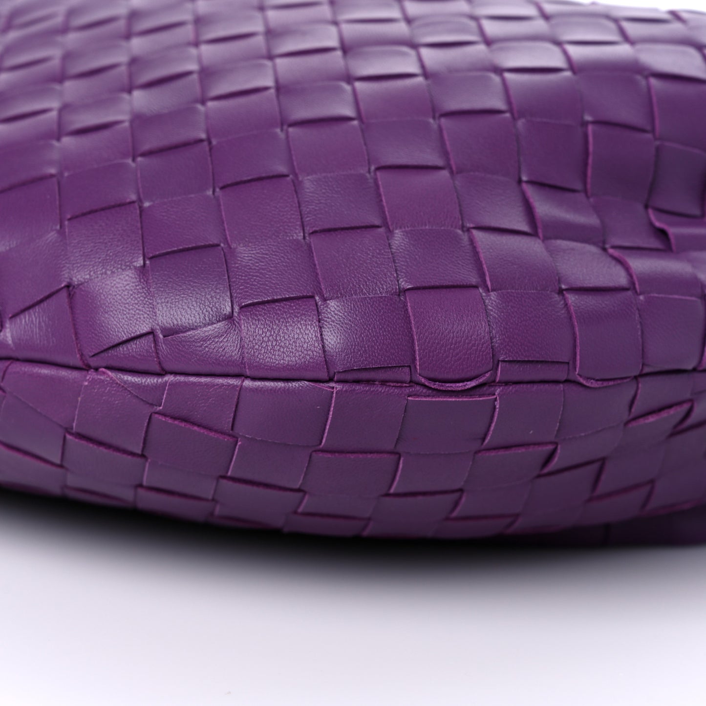 Nappa Intrecciato Teen Jodie Hobo Eggplant