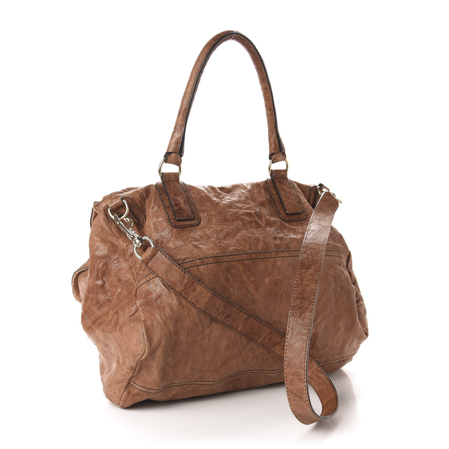 Givenchy Tumbled Sheepskin Large Pandora Brown 3 of 15