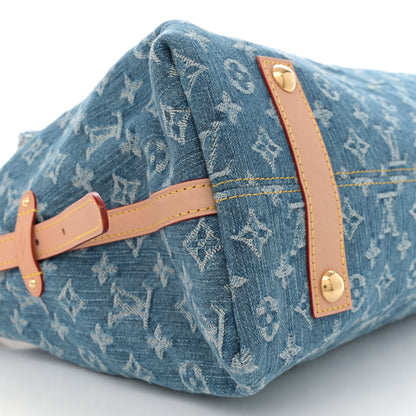 Louis Vuitton Monogram Denim CarryAll MM Blue 8 of 9