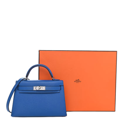 Hermes Epsom Mini Kelly Sellier 20 Bleu Zellige 28 of 28