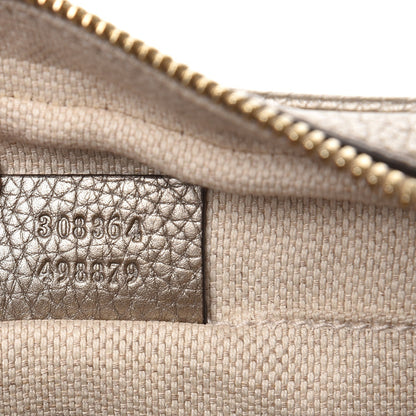 Gucci Metallic Pebbled Calfskin Small Soho Disco Bag Golden Beige 5 of 7