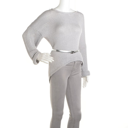 Chanel Metallic CC Logo Skinny Belt 90 36 Silver 2 of 7
