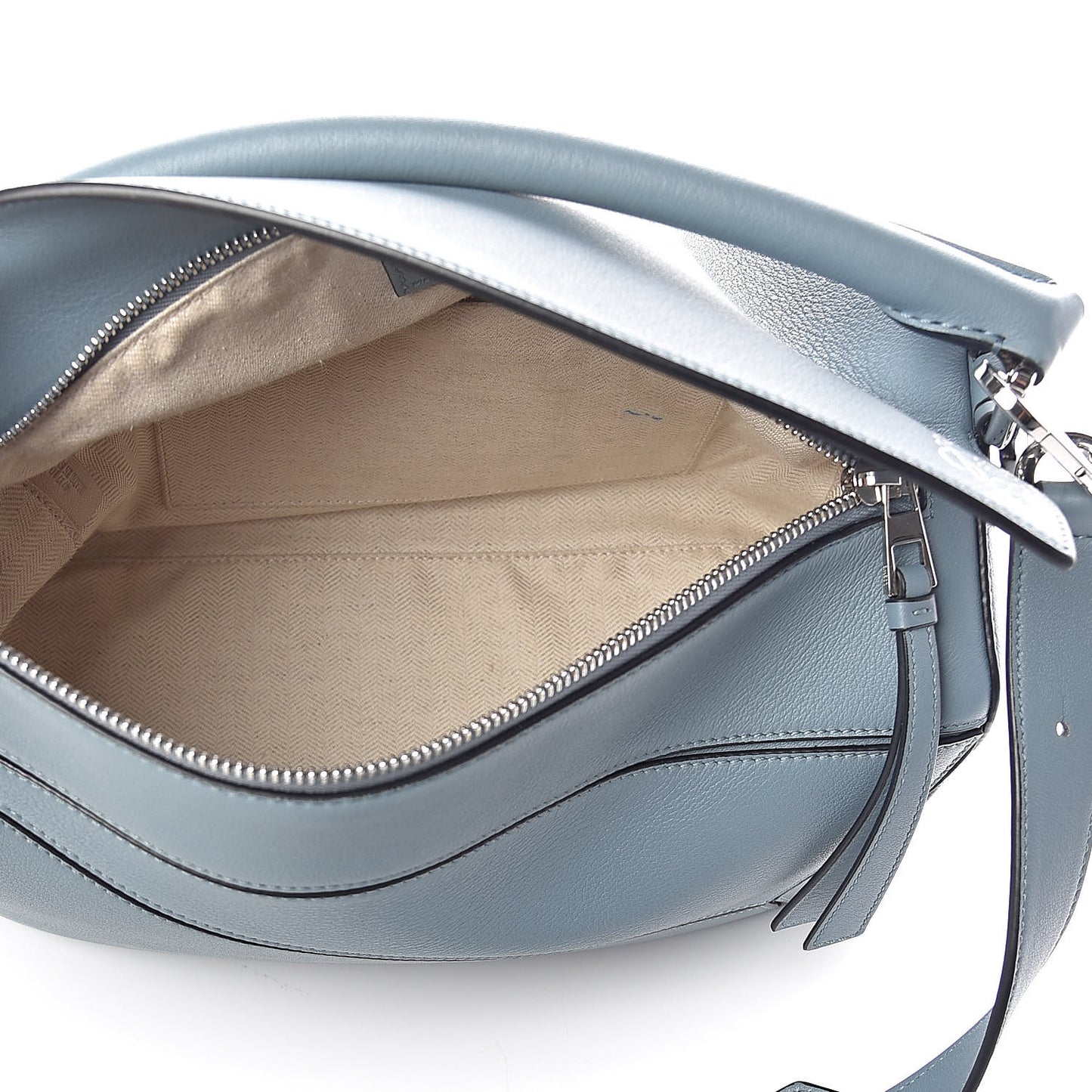 Calfskin Medium Puzzle Bag Stone Blue