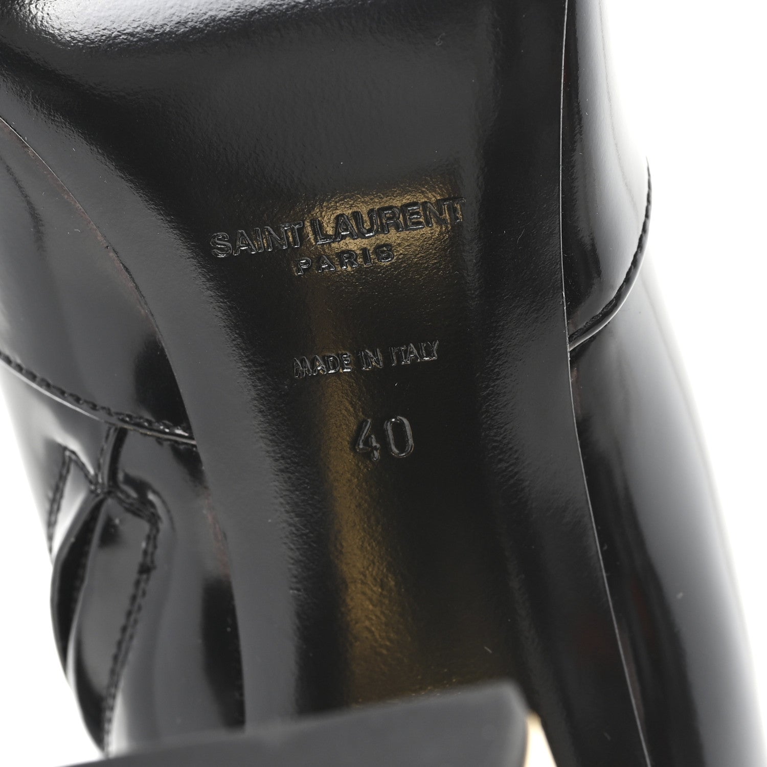 Saint Laurent Vitello Marilyn Auteuil 105 Ankle Zip Boots 40 Black 7 of 9