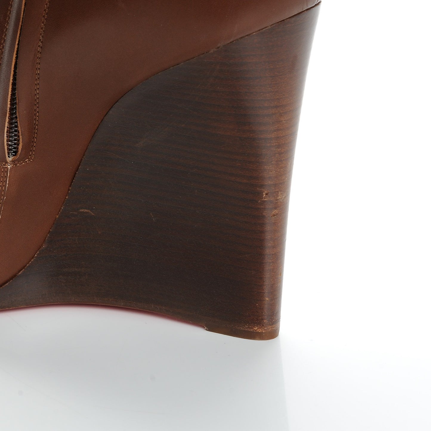 Nappa Belle Zeppa 100 Wedge Ankle Boots 39 Brown