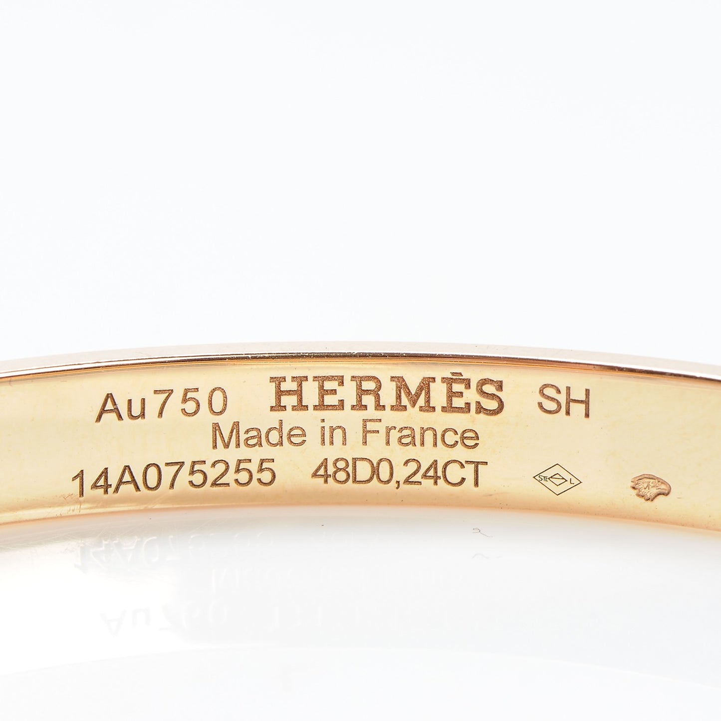 18K Rose Gold Diamond PM Collier De Chien Bracelet SH