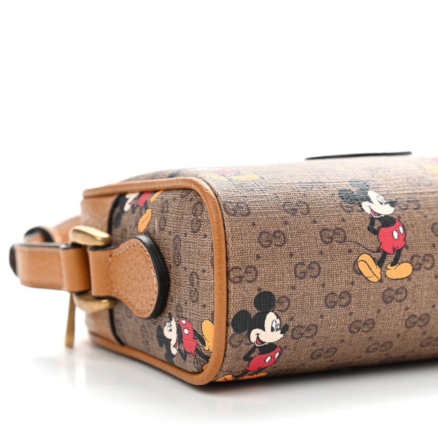 X DISNEY Mini Vintage GG Supreme Monogram Mickey Mouse Shoulder Bag Beige Vintage Sun Oil