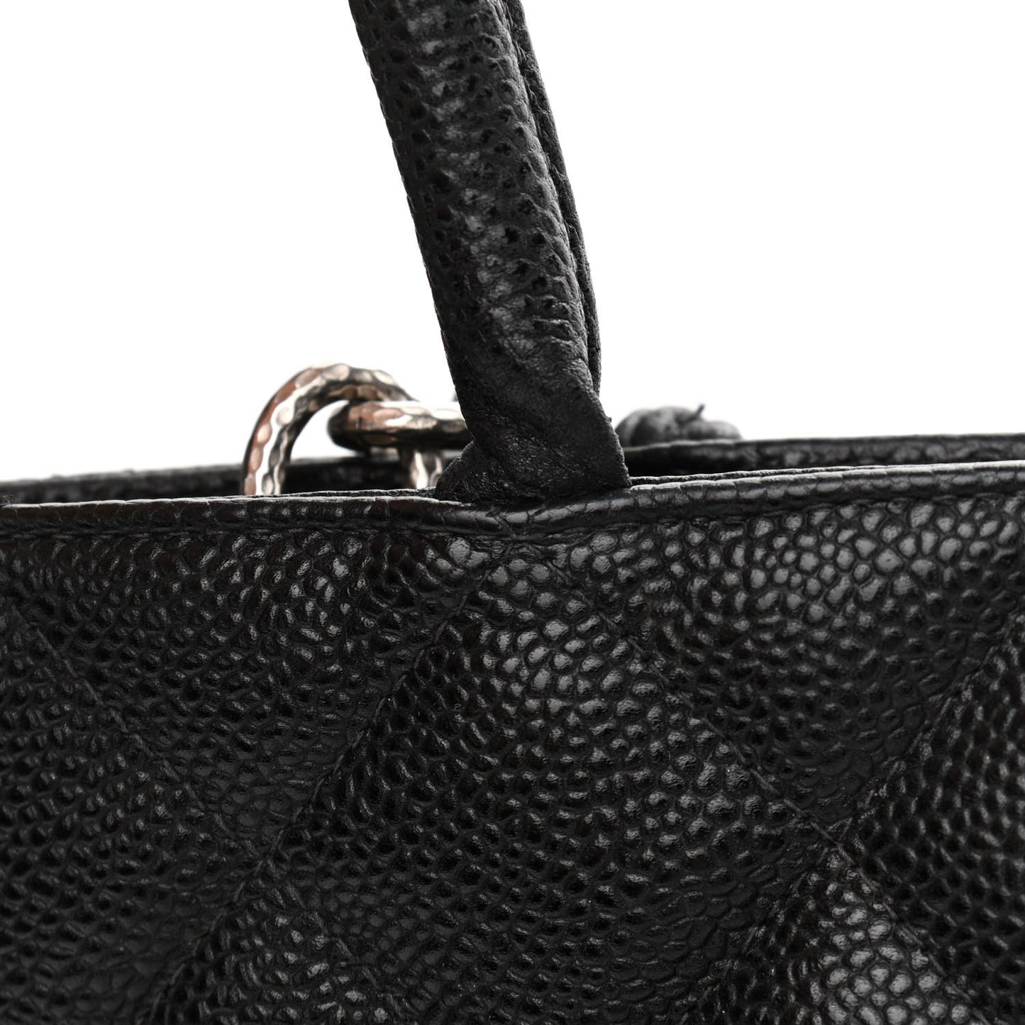 Caviar Quilted Medallion Tote Black