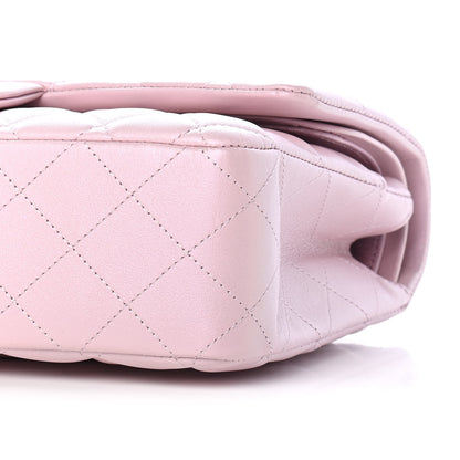 Chanel Iridescent Calfskin Quilted Medium Double Flap Light Pink 9 of 9