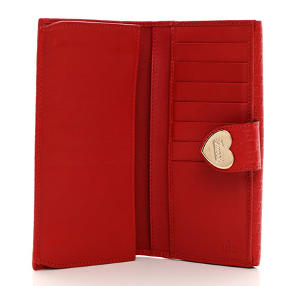 Gucci Microguccissima Heart Continental Wallet Red 5 of 8