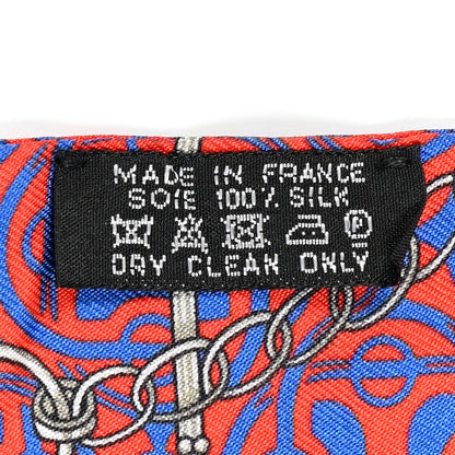 Hermes Silk Mors Et Gourmettes Remix Twilly Fuchsia Bleu Corail 4 of 6