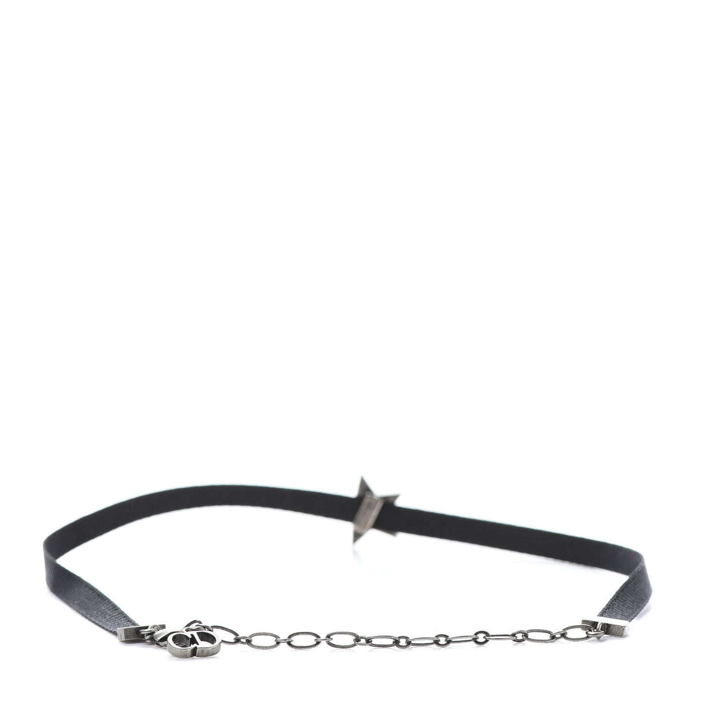 Grosgrain Ribbon Turquoise Star Choker Necklace Black