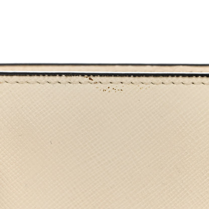 Prada Saffiano Soft Calfskin Front Pocket Zippered Tote White 18 of 20