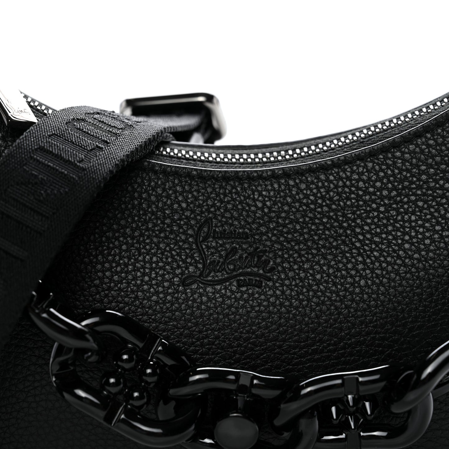 Calfskin Mini Loubila Chain Shoulder Bag Black