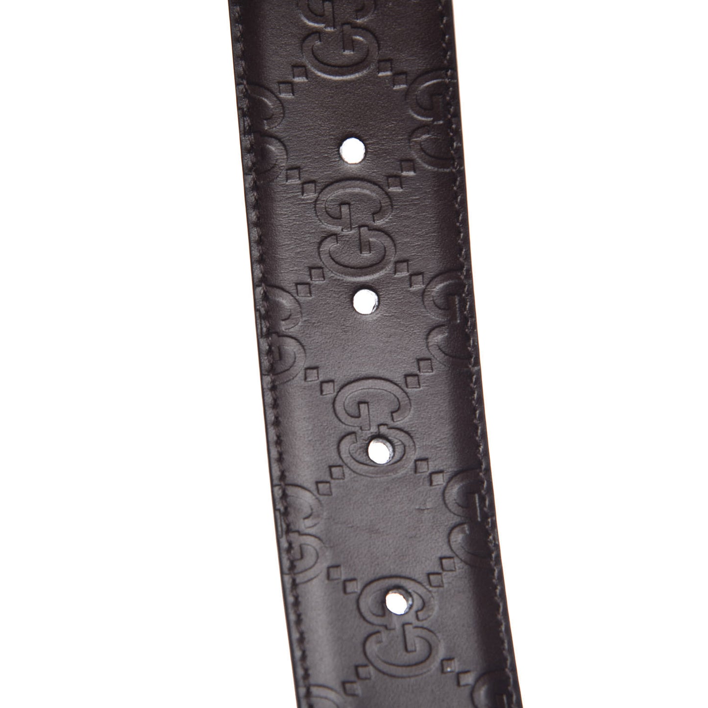 Guccissima Signature Interlocking G 37mm Belt 100 40 Fondente