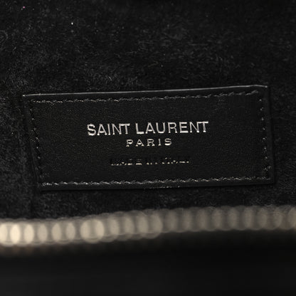 Saint Laurent Calfskin Fringe Small Monogram Love Shoulder Bag Black 6 of 10
