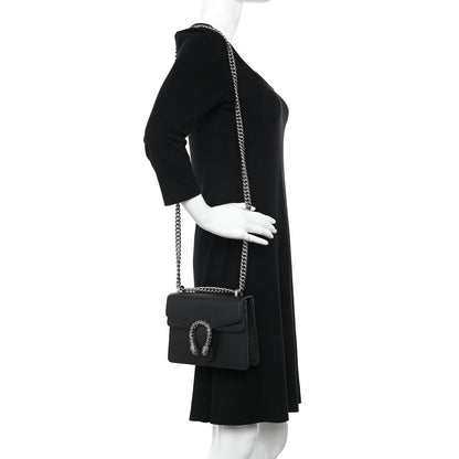 Gucci Calfskin Mini Dionysus Shoulder Bag Black 2 of 11