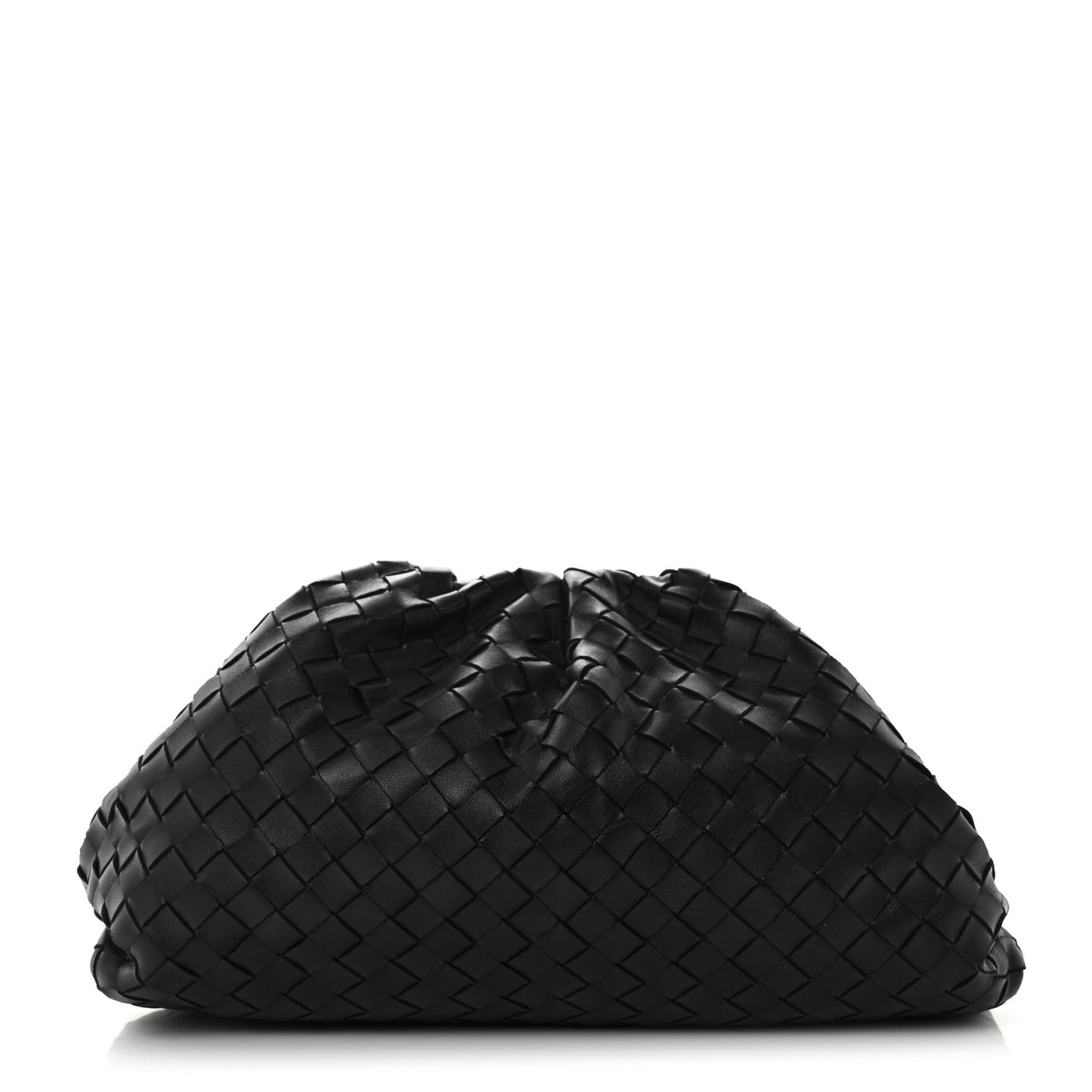Nappa Maxi Intreccio The Pouch Oversized Clutch Black