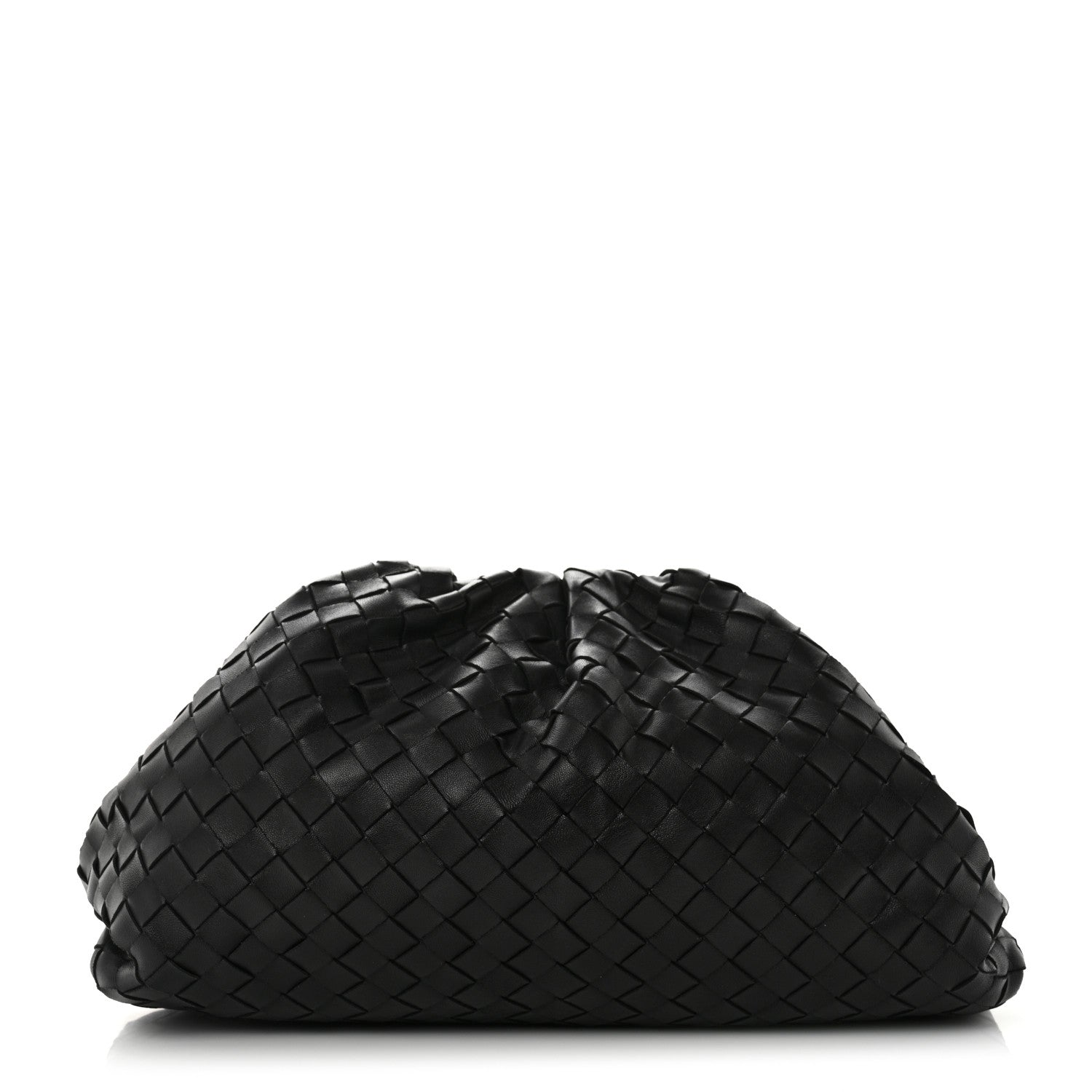 Bottega Veneta Nappa Maxi Intreccio The Pouch Oversized Clutch Black 1 of 8