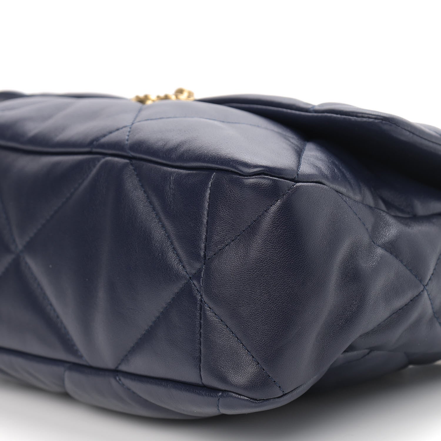 Chanel Lambskin Quilted Large Chanel 19 Flap Navy Blue 6 of 9