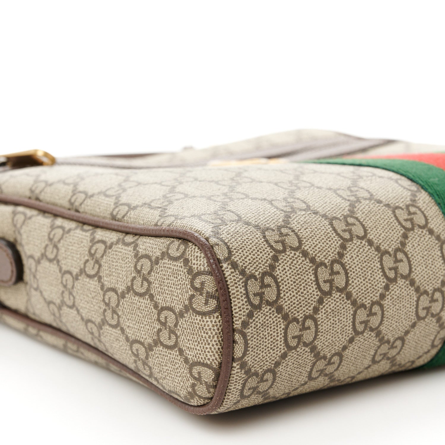 Gucci GG Supreme Monogram Web Medium Ophidia Messenger Bag Brown 11 of 12