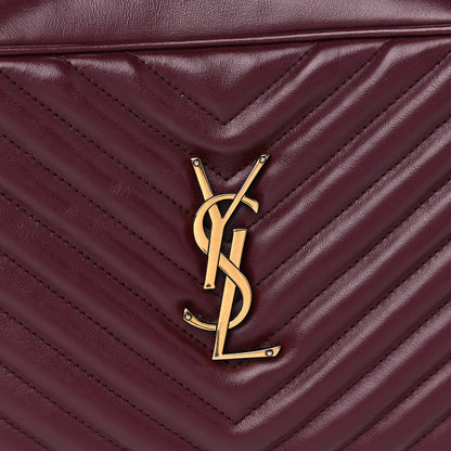 Saint Laurent Calfskin Matelasse Monogram Lou Camera Bag Dark Legion Red 13 of 13
