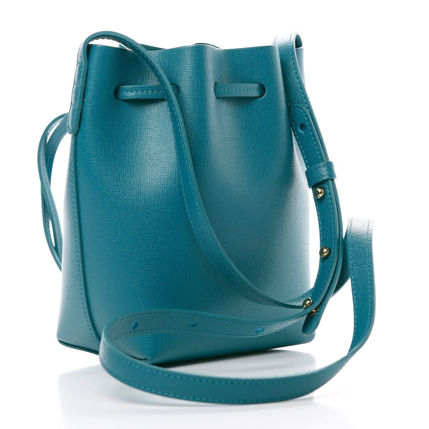 Saffiano Mini Mini Bucket Bag Teal