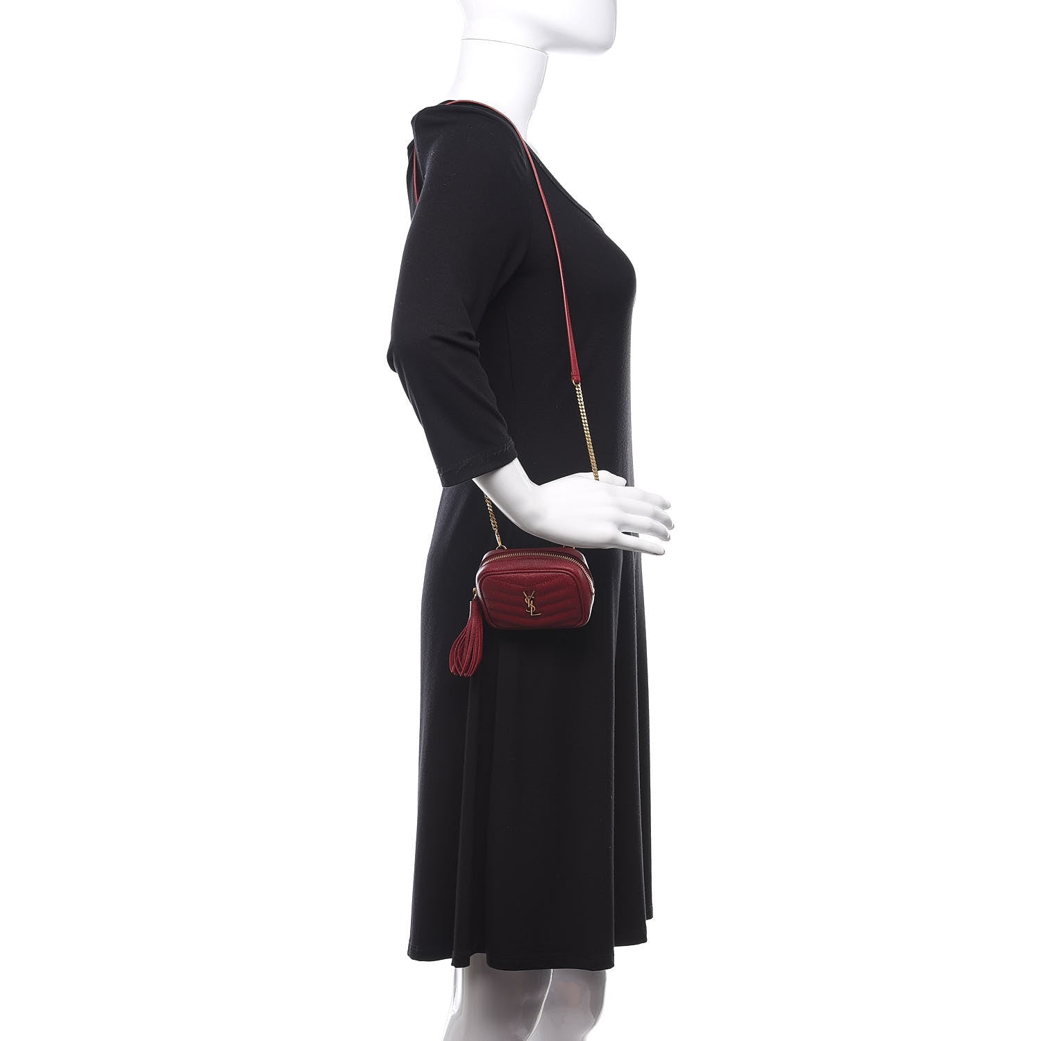 Saint Laurent Grain De Poudre Matelasse Monogram Baby Lou Camera Bag Vinyle 2 of 11