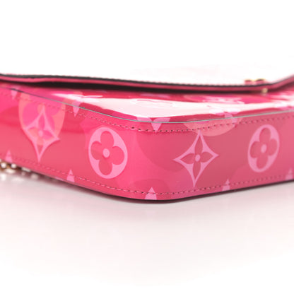 Louis Vuitton Vernis Valentine Pochette Felicie Chain Wallet Fuchsia 11 of 13