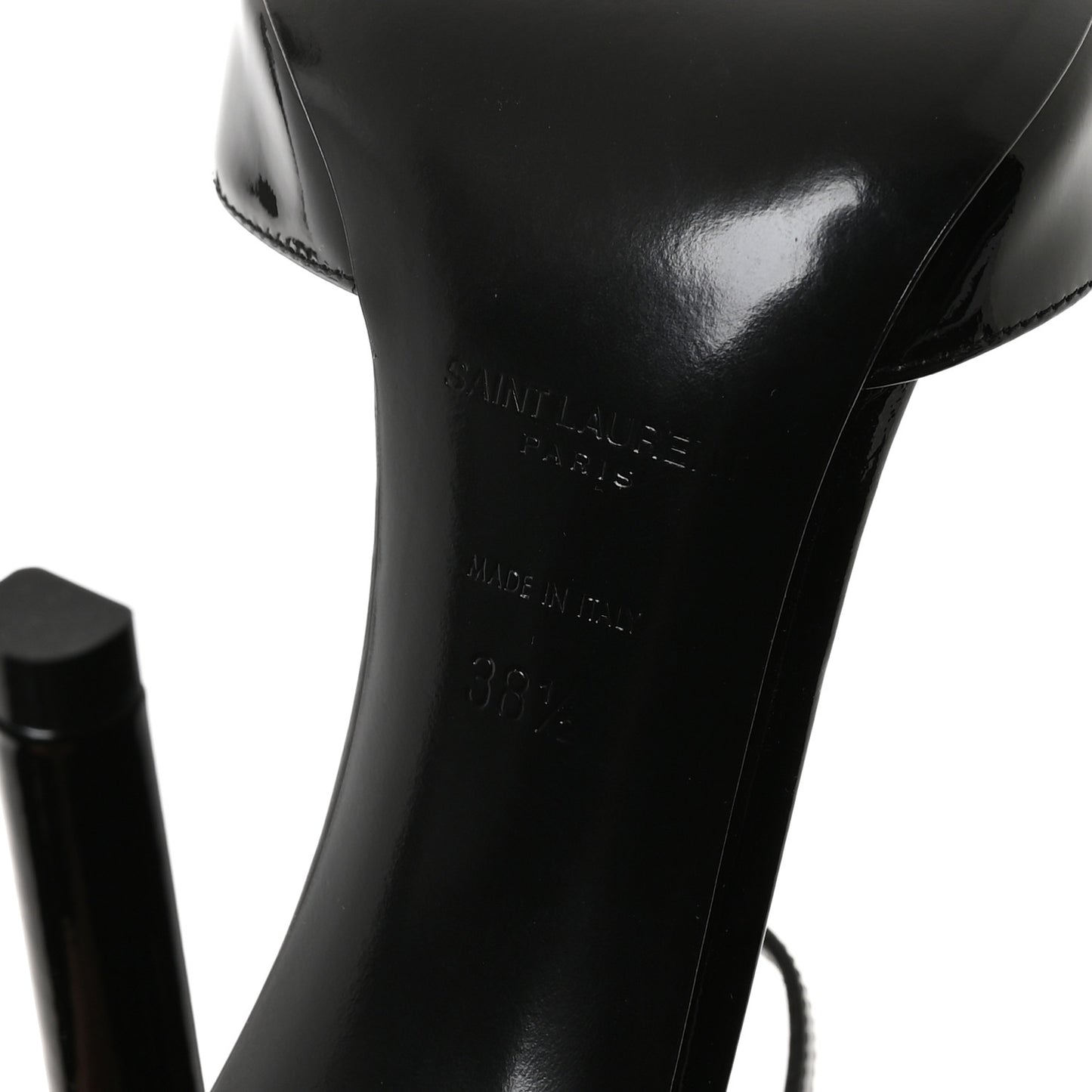 Vernice Grupy Avenue 110 Ankle Strap Pointed Pumps 38.5 Black