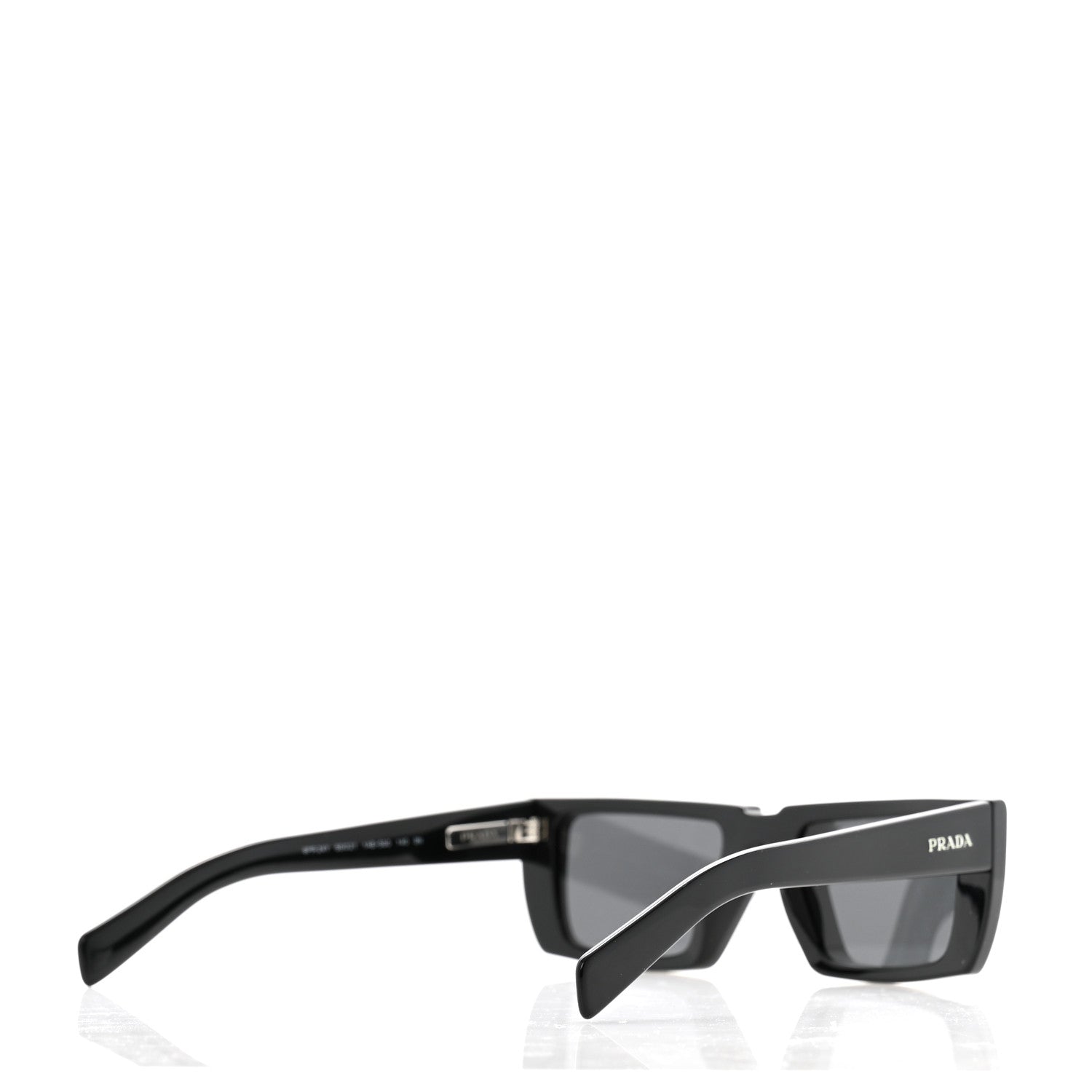 PRADA サングラス SPR24Y Prada White Rectangular Plastic Sunglasses SPR24Y 55mm