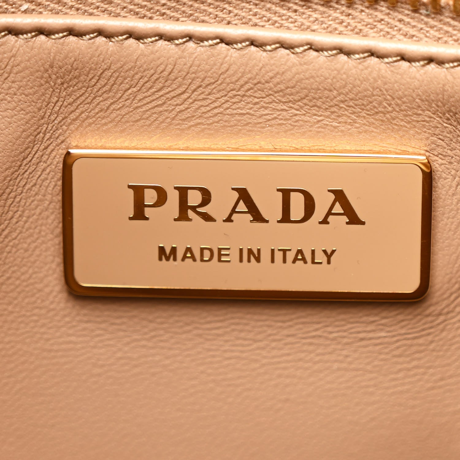 Prada Soft Calfskin Large Aimée Shoulder Bag Travertine 6 of 11