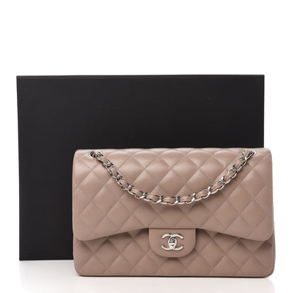 Chanel Caviar Quilted Jumbo Double Flap Beige 11 of 11