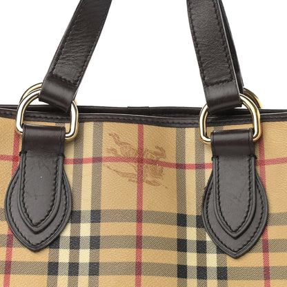 Burberry Haymarket Check Small Onslow Tote Chocolate 8 of 21