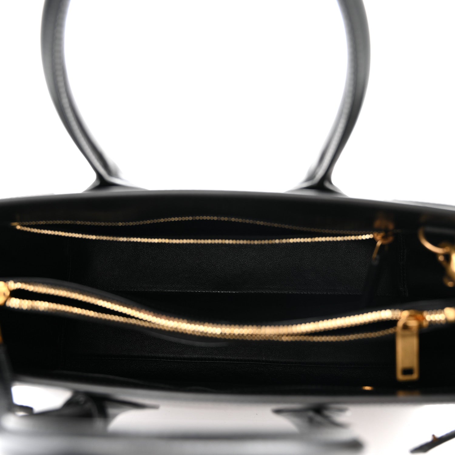 Saint Laurent Calfskin Bi-Color Small Sac De Jour Burgundy Black 5 of 10