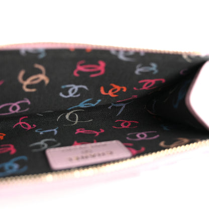 Chanel Caviar Quilted CC Zip Around Card Holder Light Purple 5 of 10