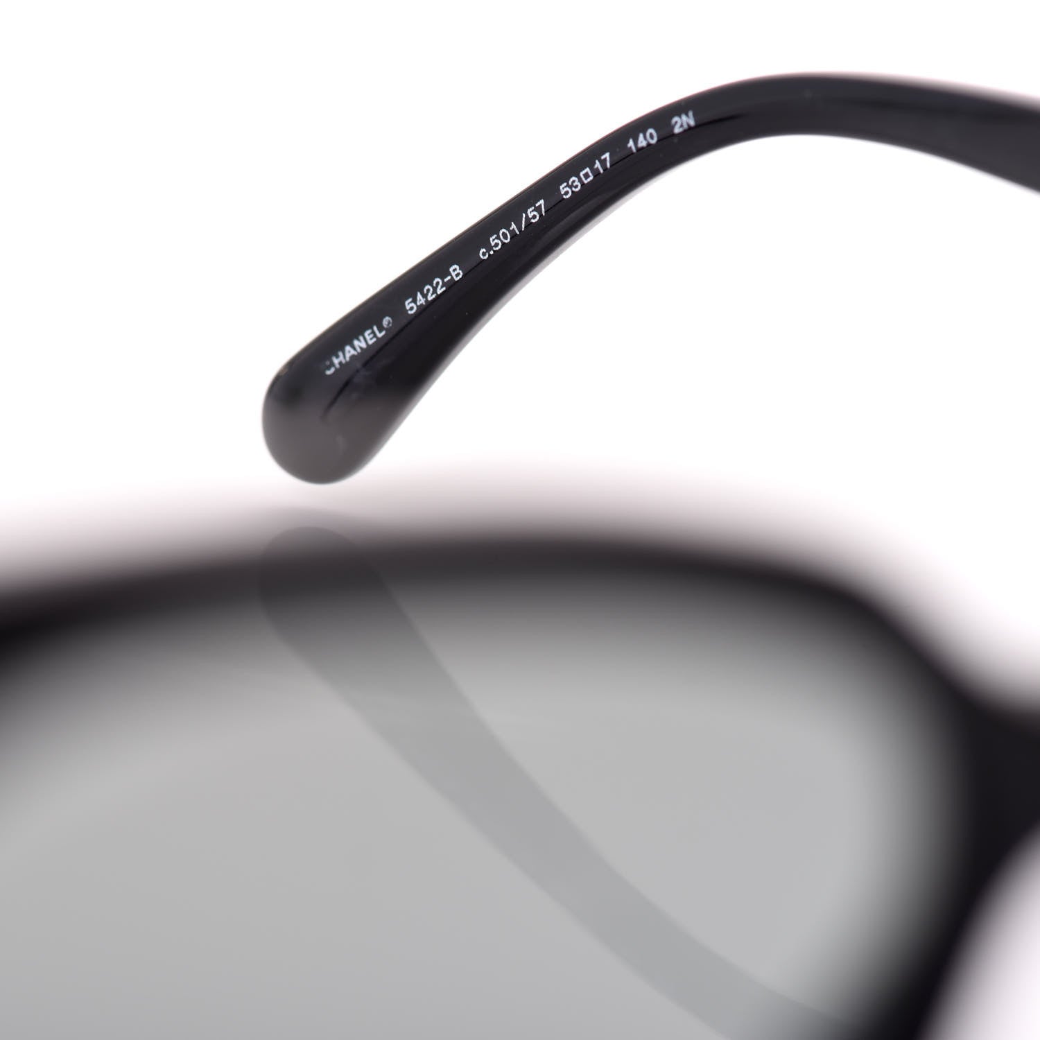 Chanel Acetate Strass Square Sunglasses 5422 Black 5 of 9